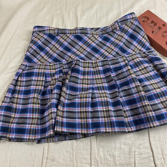 Lands' End Dresses & Skirts - Lands' End Plaid Pleated Uniform Skort A Line Women's Skirts Size 16+